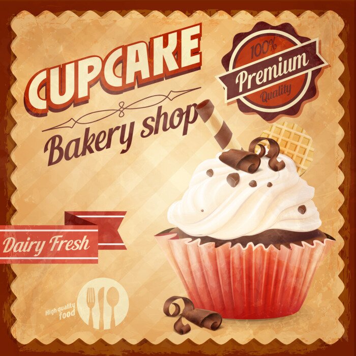 Bild Cupcake mit Schlagsahne