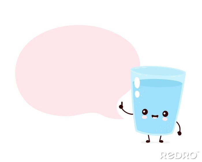 Bild Cute smiling happy water glass 
