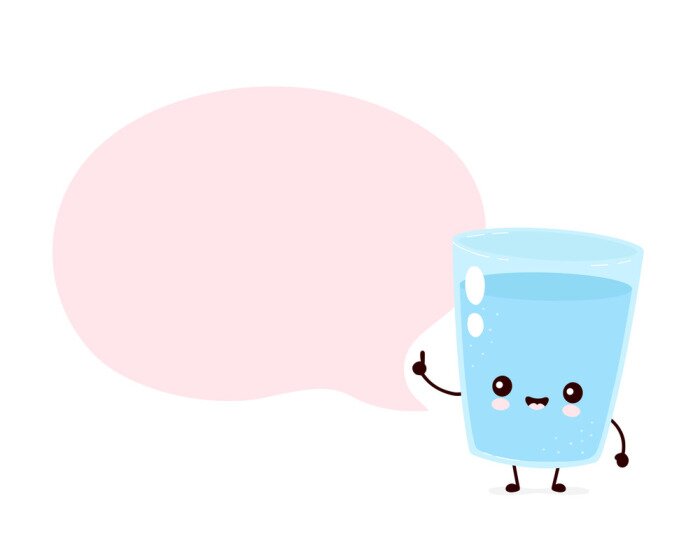 Bild Cute smiling happy water glass 