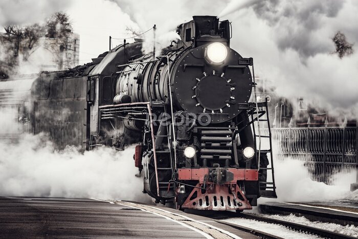 Bild Dampflokomotive am Bahnhof