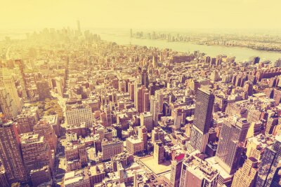 Das weite Panorama von New York City