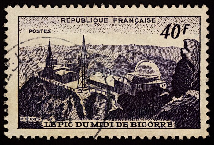 Bild Der Pic du Midi de Bigorre auf Briefmarke