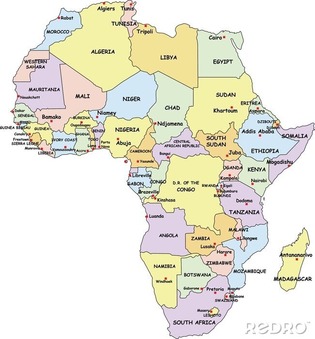Bild Details von Afrika auf der Karte