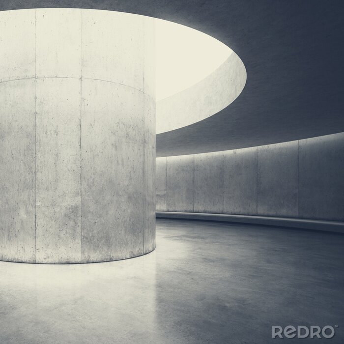 Bild Die Sonnenstrahlen an ovalen Wand