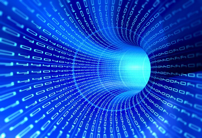 Bild Digitaler blauer Tunnel