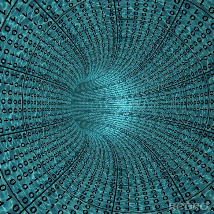 Bild Digitaler Tunnel aus Binärcode