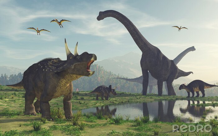 Bild Dinosaurier in natürlicher Umgebung