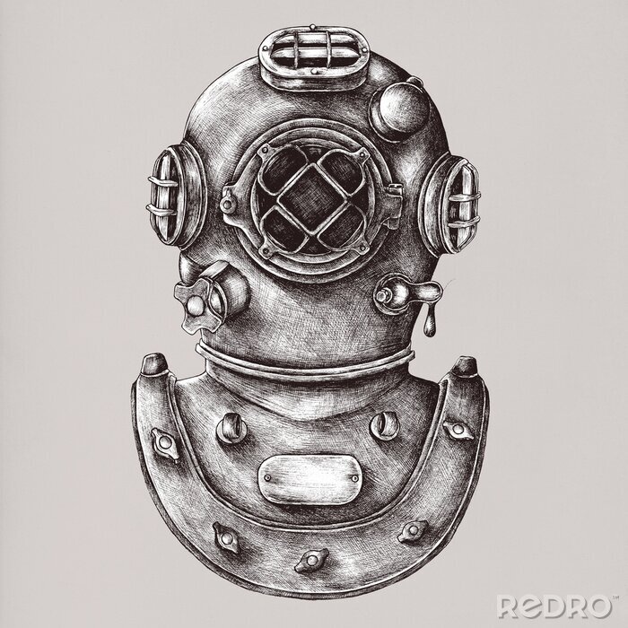 Bild Diving gear vintage style illustration