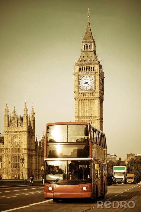 Bild Doppeldeckerbus auf der Straße in London
