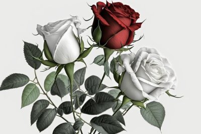 Bild Drei Rosen in einem Blumenstrauß