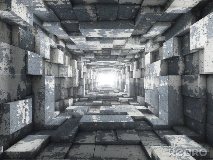 Bild Dreidimensionaler geometrischer Tunnel