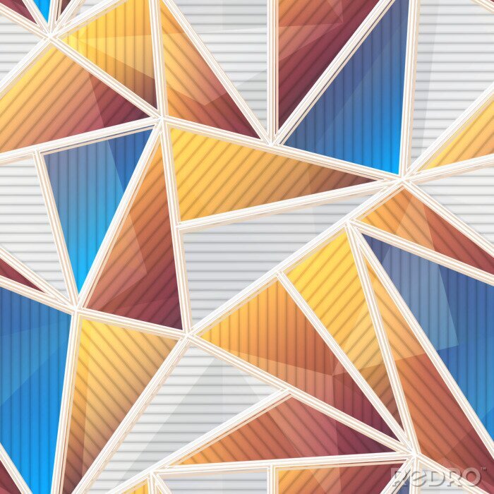 Bild Dreidimensionales geometrisches Motiv mit Dreiecken
