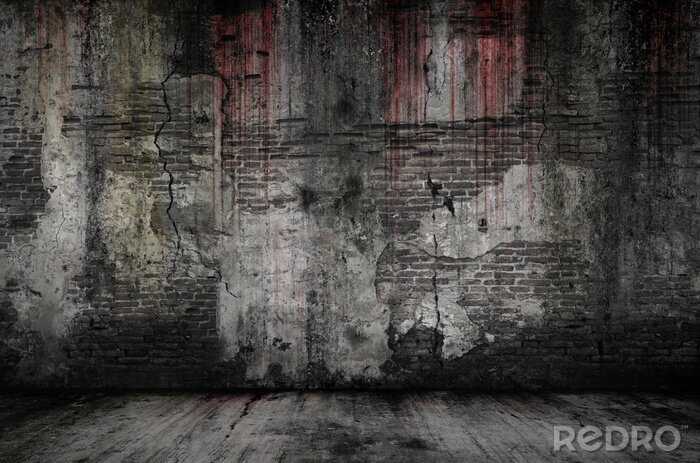 Bild Düstere Wand mit Blut