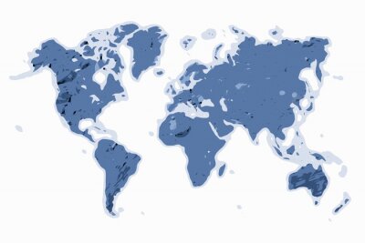 Bild Dunkelblaue Weltkarte
