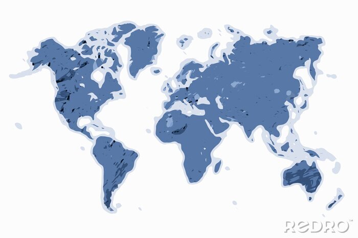 Bild Dunkelblaue Weltkarte