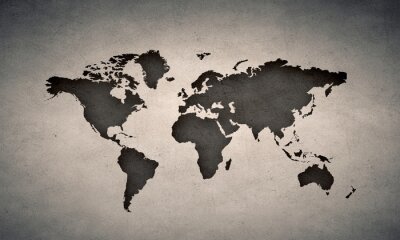 Dunkles Muster mit Weltkarte