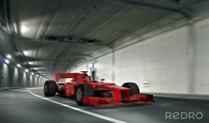 Bild Durch Tunnel rasender Rennwagen