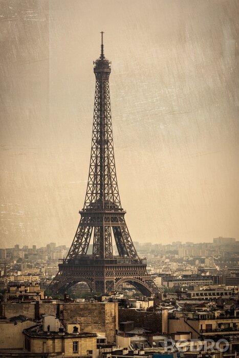 Bild Eiffelturm auf altem Foto