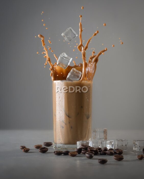 Bild Ein Glas Eiskaffee