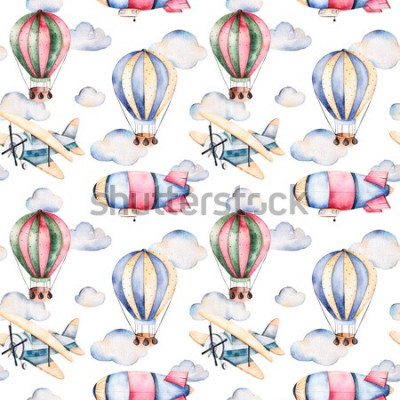 Bild Ein märchenhaftes Muster mit Flugmaschinen