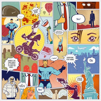 Ein Superhelden-Comic