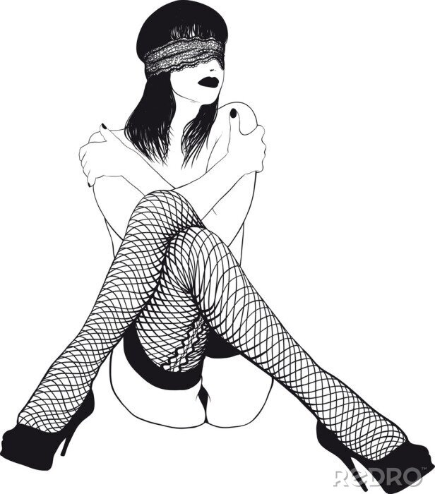 Bild Eine Frau mit schwarzer Maske