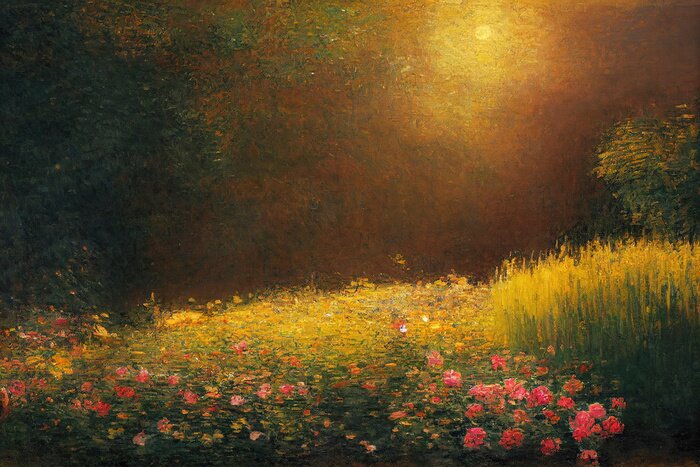 Bild Eine Lichtung am Ende des Gartens