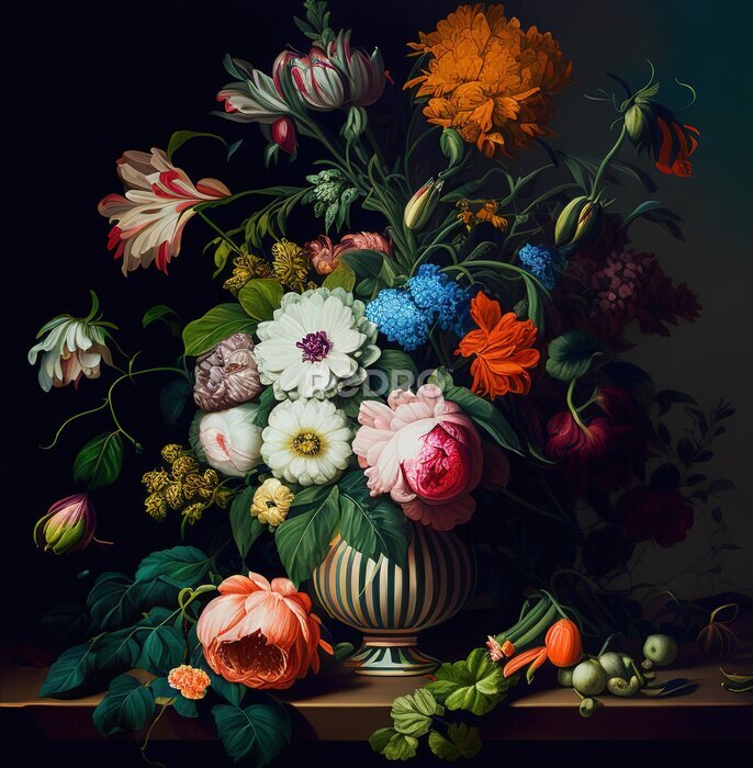 Bild Eine Vase voller Blumen