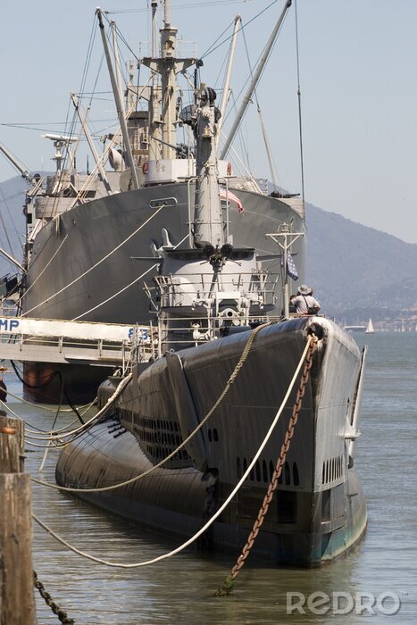 Bild Eingedockte Militärschiffe