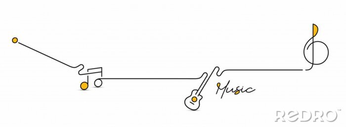 Bild Einzelnoten Gitarre und Violinschlüssel