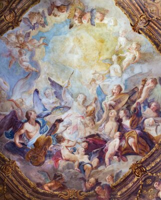 Bild Engel des Herrn auf einem barocken Fresko