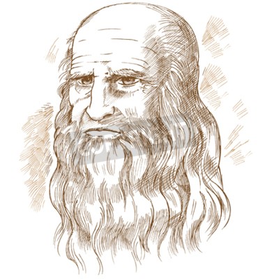 Bild Entwurf eines Porträts von Leonardo Da Vinci