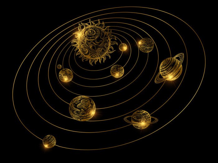 Bild Entwurf eines Sonnensystems für Kinder