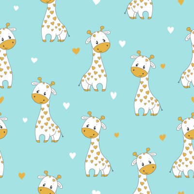 Entzückende Giraffen für Kinder im Cartoon-Stil
