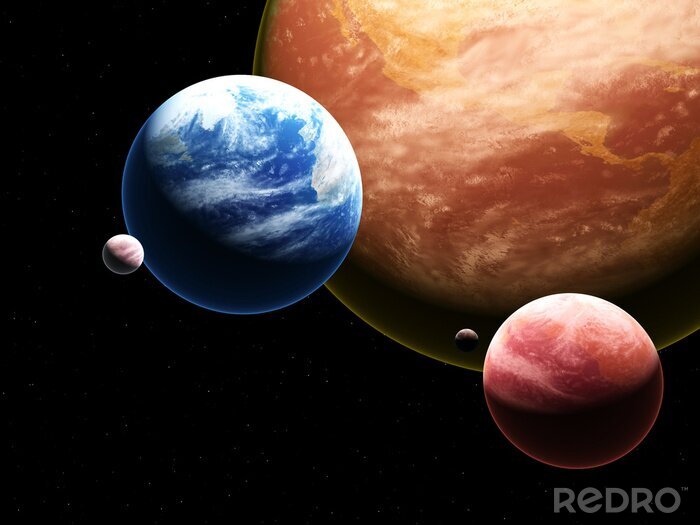 Bild Erde mit Planeten