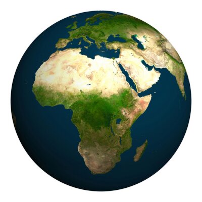 Bild Erde und Afrika im Fokus