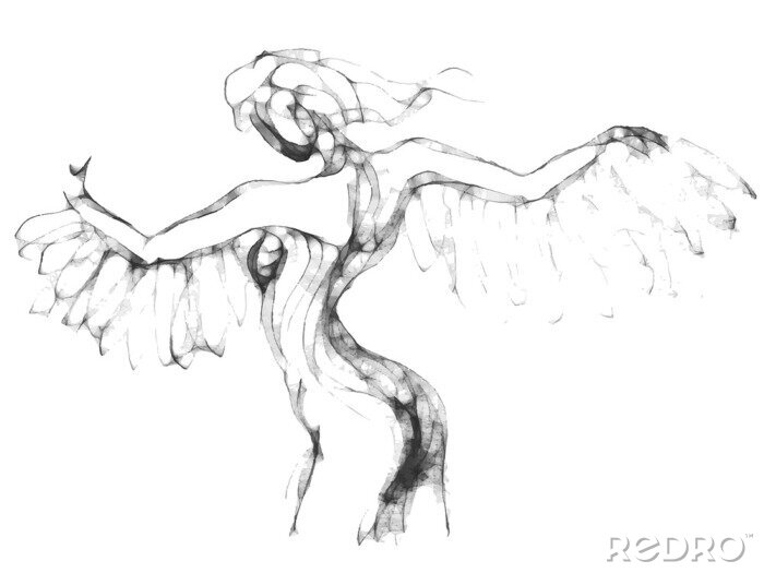 Bild Erotische Frau mit Flügeln