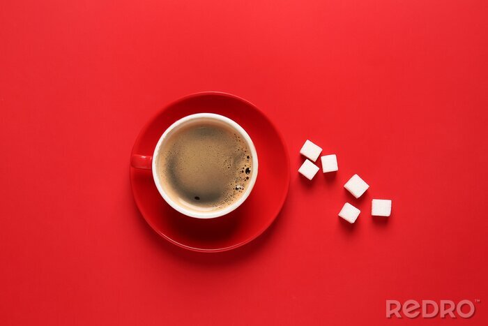 Bild Espresso und Zuckerwürfel