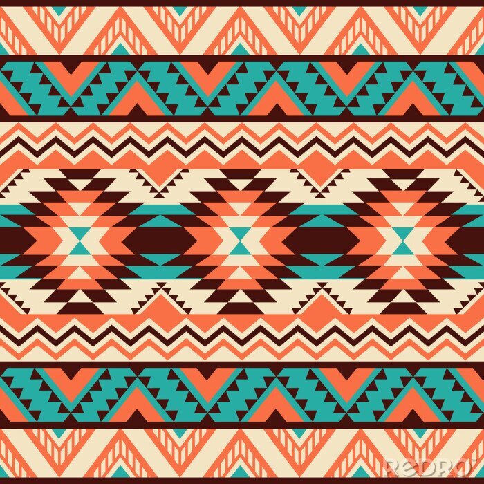 Bild Ethnische Verzierung. Nahtlose Navajo-Muster. Abbildung