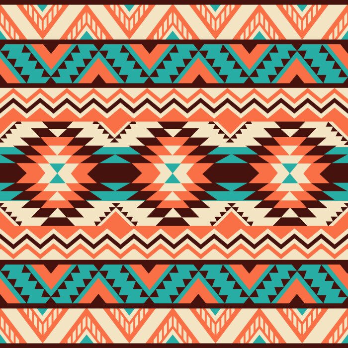 Bild Ethnische Verzierung. Nahtlose Navajo-Muster. Abbildung