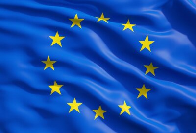Bild Europäische Union Flagge in Nahaufnahme