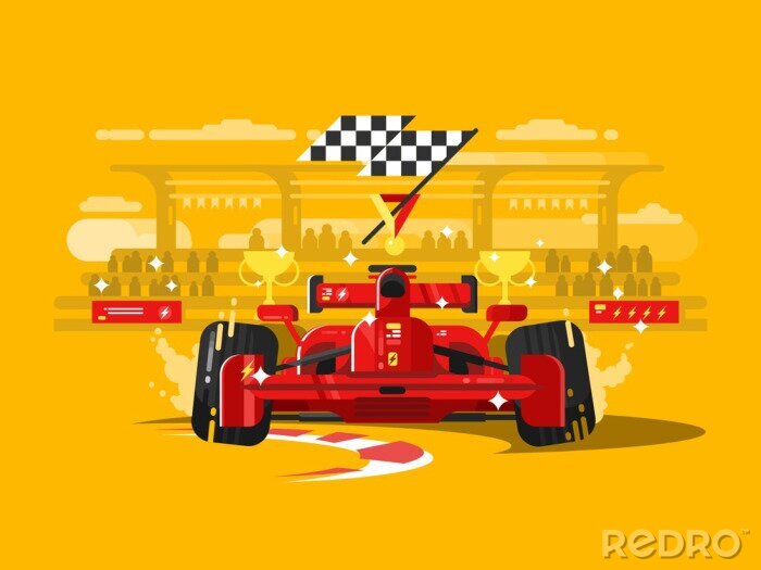 Bild F1-Auto im grafischen Stil