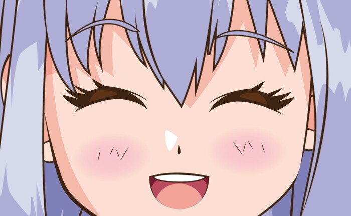 Bild face young woman anime style character