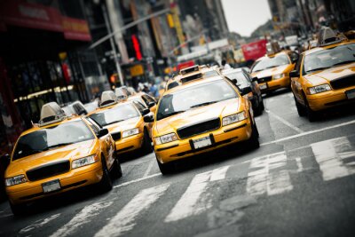 Fahrende Taxis mit 3D Effekt