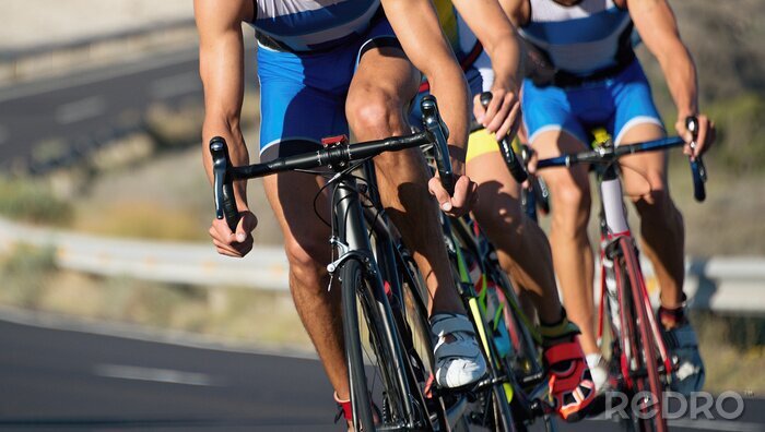 Bild Fahrrad eines Radfahrers bei einem Wettbewerb