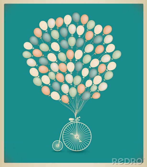 Bild Fahrrad mit Luftballons