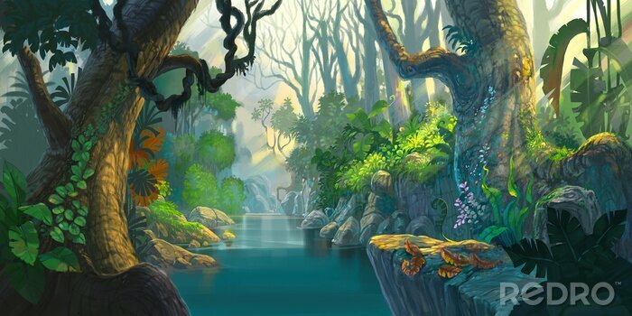 Bild Fantasiewaldmalerei