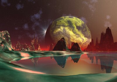 Bild Fantasy-Ansicht eines fremden Planeten