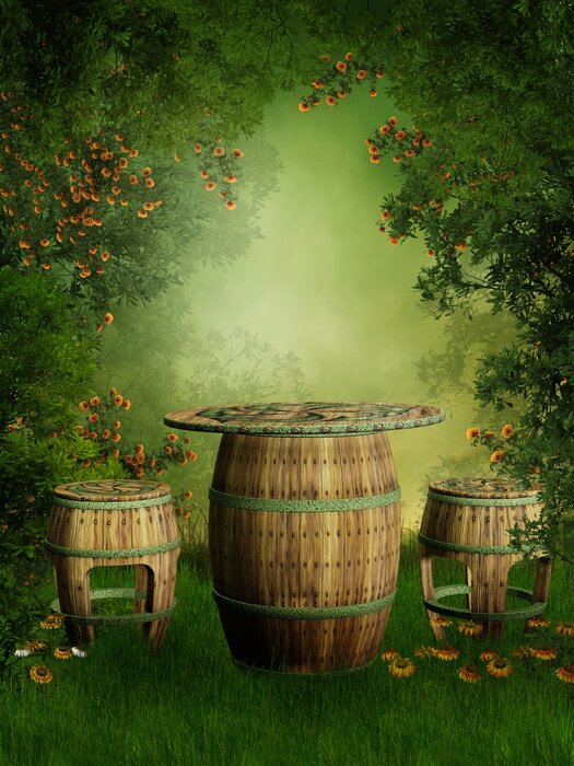 Bild Fantasy-Picknick zwischen Blumen