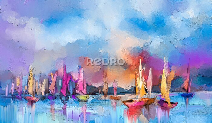 Bild Farben von Segelbooten auf See